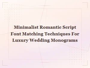 Minimalist Romantic Script Font Pairings for Luxury Wedding Monograms